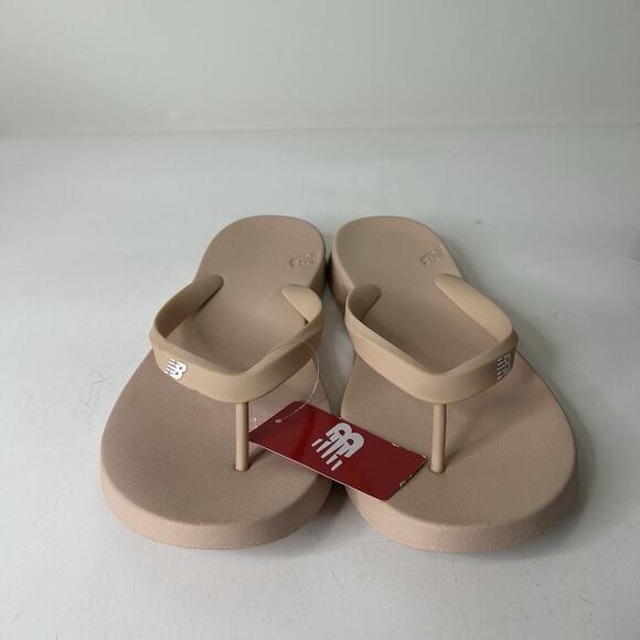 New Balance Unisex Flip Flops Women’s 13 B Slippers White Oak Beach - Picture 3 of 10